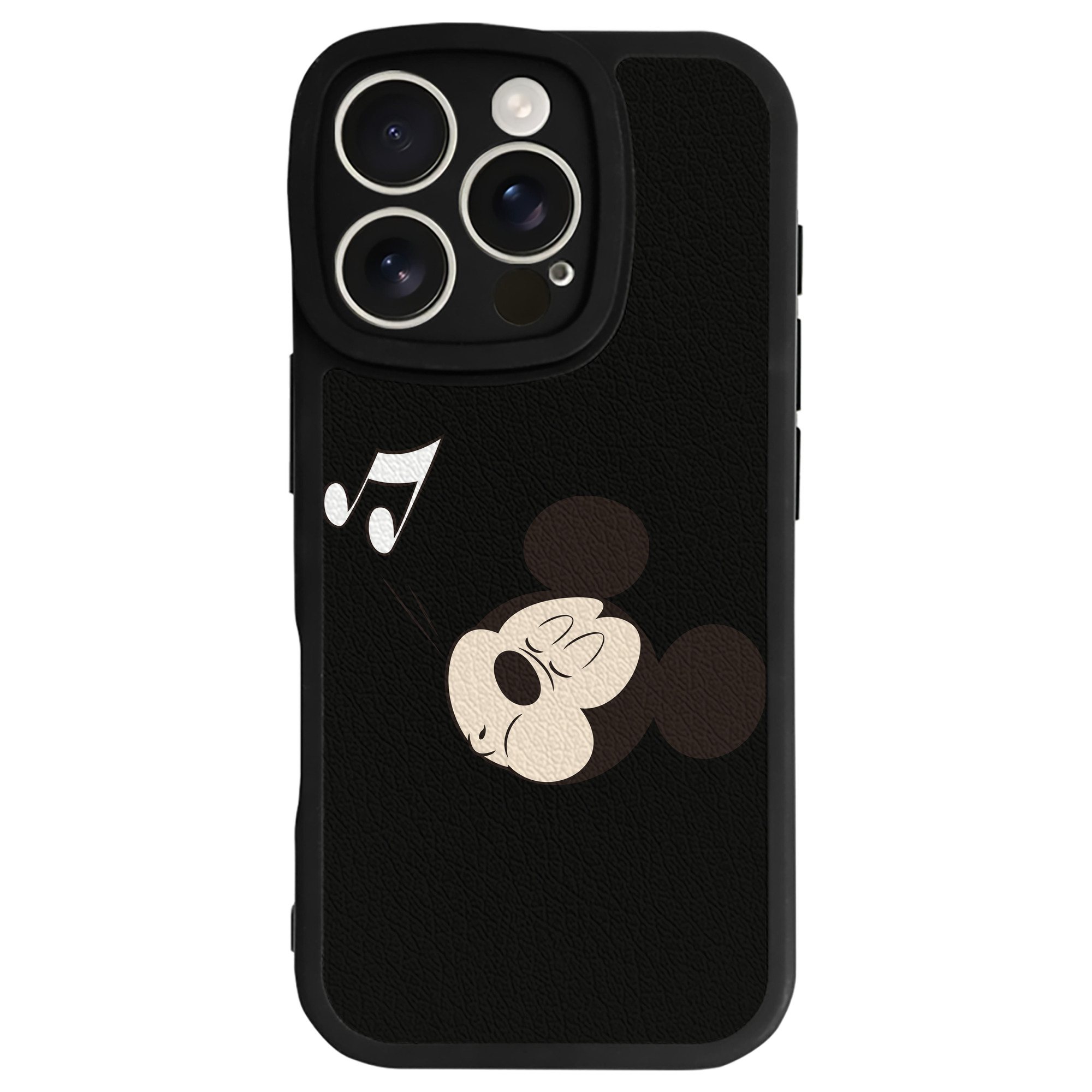 （画像用） ミッキーマウス Mickey Mouse 【iPhone 16シリーズ対応】シリコンスマホケース（レザー調） 材質：シリコン